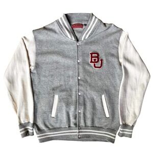 Field‎ Grade Supply Co. Boston University BU Varsity Knit Sweater Jacket Mens L